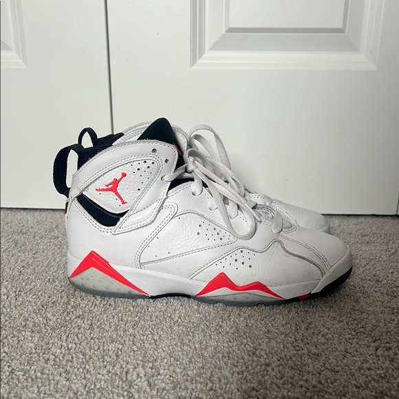 Jordan Retro White and Red High-Top Sneakers